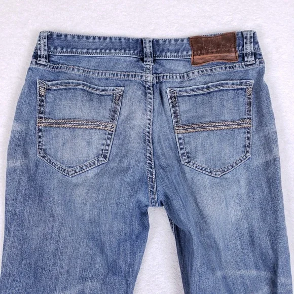 Rock & Roll Denim 36x30 Double Barrel Straight Jeans Blue Relaxed Western Cowboy - Picture 15 of 16